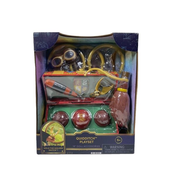 Harry Potter Quidditch Sports Accessories With Golden Snitch Set For 18" Dolls - Picture 3 of 11